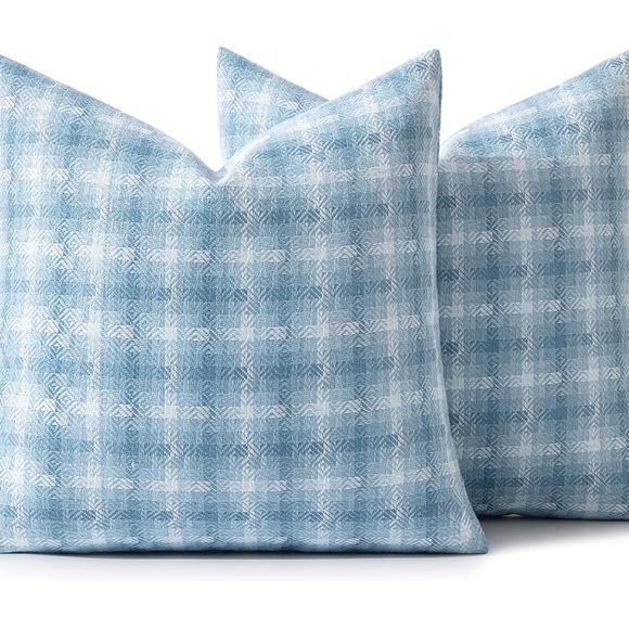 Miulee pack of 2 Light Blue Throw Pillows covers. - Picture 5 of 8